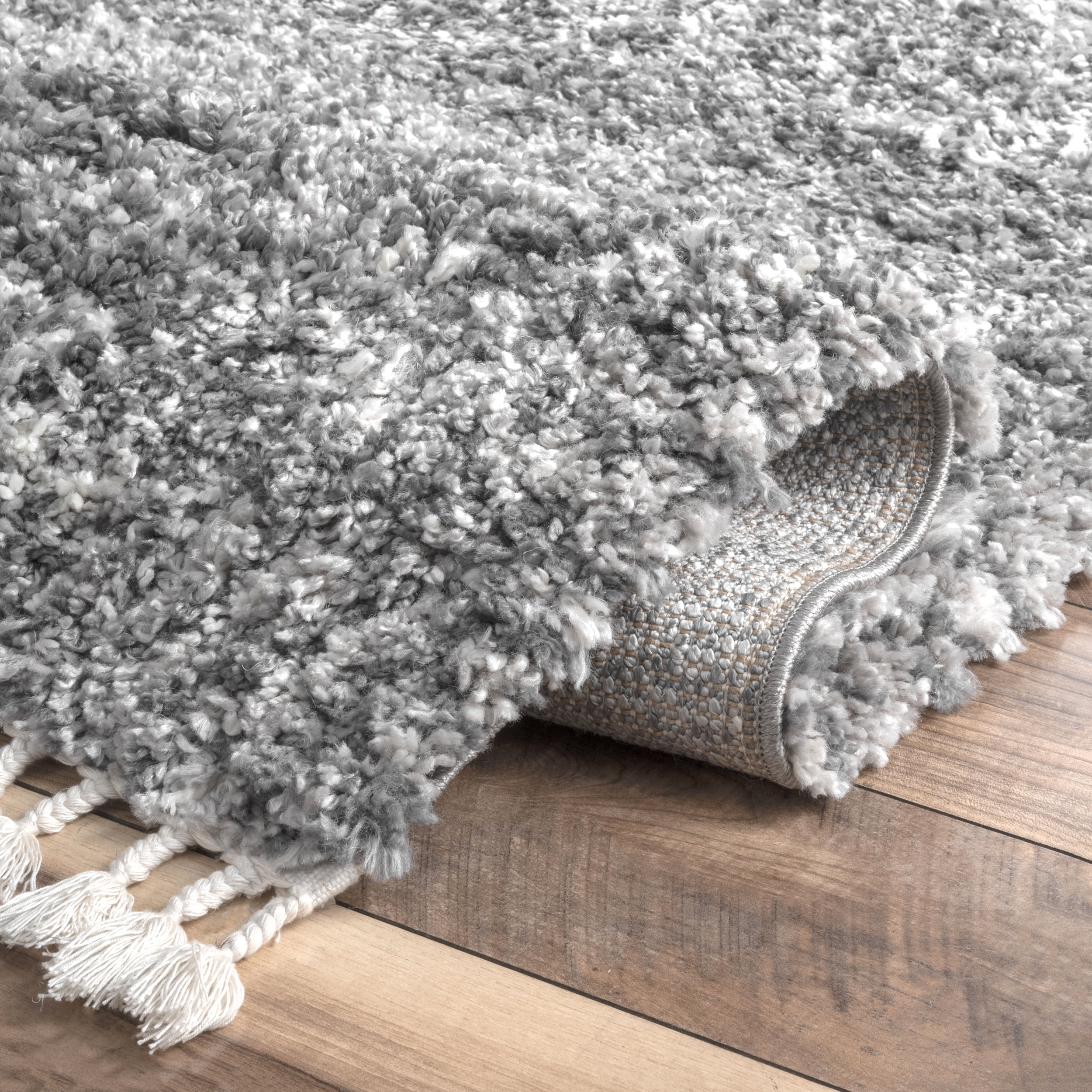 nuLOOM Brooke Contemporary Shag Area Rug, 4' x 6', Gray