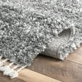 thumbnail image 4 of nuLOOM Brooke Contemporary Shag Accent Rug, 2' x 3', Gray, 4 of 8