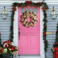 thumbnail image 4 of YOHAVEN Rose Flower Wreath 15.7", Artificial Floral Door Wreath Hanging Decorations for Wedding Party Holiday Christmas Farmhouse Wall Front Door Decor, 4 of 7