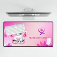 thumbnail image 4 of Faith Love Hope American Shorthair Breast Cancer Awareness Survivor Desk Mat Full Keyboard Mouse Pad Cat Lover Kitten Owner Gifts Large Mousepad - 02017, 4 of 5