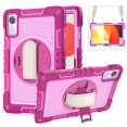 thumbnail image 1 of For Xiaomi Redmi Pad SE 11 Inch 360 Rotating Tablet Case Kids Safe Cover With Hand Shoulder Strap 3-Layers Protection Funda Capa Rose-Pink Redmi Pad SE 11 inch, 1 of 6