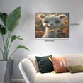 thumbnail image 2 of Daiia Adorable Llama In Flowers Print Canvas Decorative Picture – 30x40in Artistic Wall Art, Ready-to-Hang Canvas Print for Living Room（Horizontal）, 2 of 6
