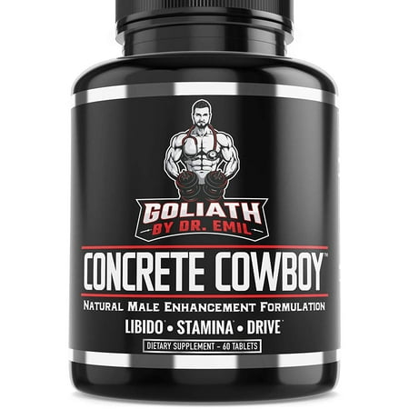 Goliath by Dr. Emil Concrete Cowboy - Male Enhancement Supplement for Libido Increase, Testosterone Boost, Muscle Growth, Energy & Endurance (60 Veggie (Best Supplement For Muscle Growth And Energy)