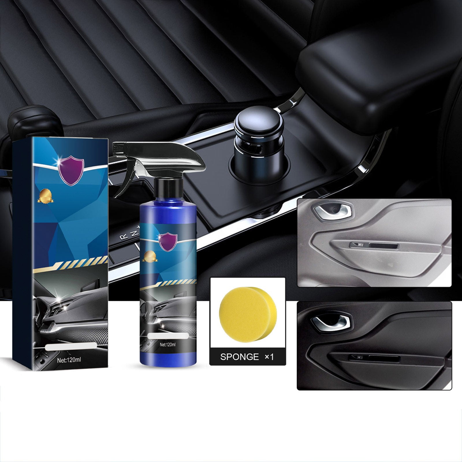 Lot De 6 Bombes Peinture Noir Mat CAR1 - 400ml Chacune - Pour Automobile & DIY