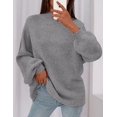 thumbnail image 4 of PRETTYGARDEN Women's Fall Oversized Sweaters Chunky Knit Mock Neck Long Sleeve Casual Trendy Pullover Winter Clothes, 4 of 9