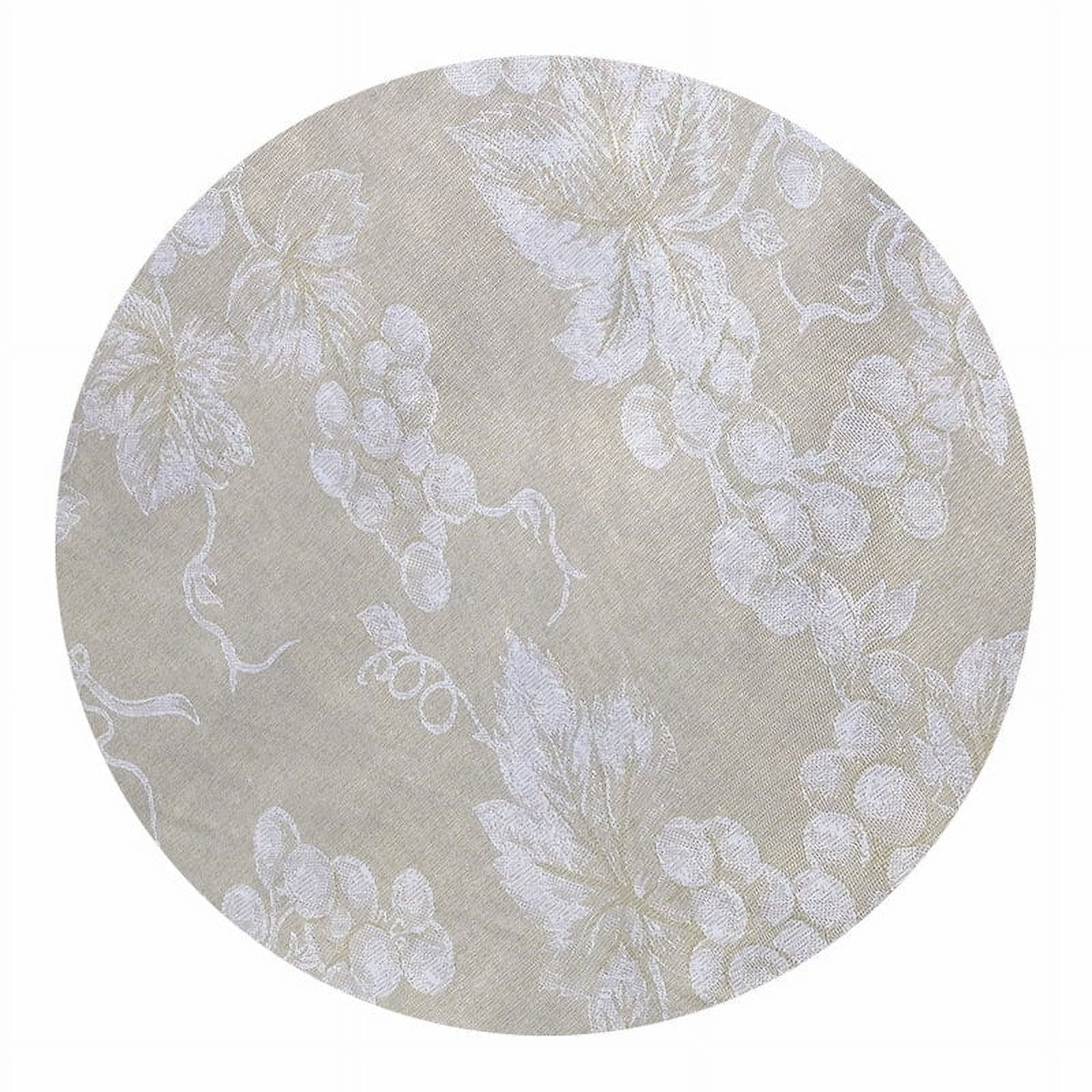 Grape Vine Premium Vinyl Table cover - 70" Round, Blue