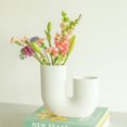 thumbnail image 2 of White Modern vase for Flowers - Scandinavian Ceramic Home Decor, 2 of 8