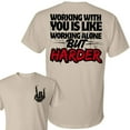 thumbnail image 5 of Funny Work T-Shirt for Men and Women – 'Working With You Is Like Working Alone but Harder' – 2-Sided Graphic Tee, Casual Workwear Top, 5 of 7