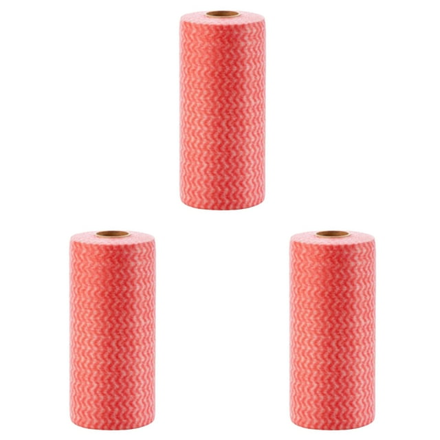 3 Rolls Disposable Cleaning Cloths Roll - 150 Count Reusable Dish Towels, Quick-Dry Kitchen Wipes for Dishes, Countertops, Bathroom & Car, Multi-Purpose Cleaning Rags & Handy Wipes