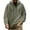 Army Green, variant on Men's Linen Stripe Hooded Shirts V Neck Half Button Down Long Sleeve Drawstring Blouses Oversized Casual Loose Fit Pullover Tops,M,White