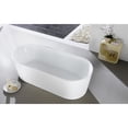 thumbnail image 3 of Kube Ovale 67'' White Free Standing Bathtub - Easy to Clean Easy to Repair, 3 of 7