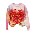thumbnail image 4 of Mujeres de Manga Larga Tops Casual en Forma de Corazón Impresión Cuello Redondo Blusa Casual Suave, Verano de Manga Larga Tops para Mujeres, 4 of 4