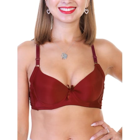 

Angelina Wired Padded T-Shirt Bras with Wide Wings (6-Pack)