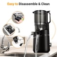 thumbnail image 4 of 250W Masticating Juicer, Sunmaki 5.11'' Large Cold Press Juicer for Whole Fruits and Vegetables, Easy to Clean& BPA-Free, Black, 4 of 6