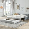 thumbnail image 2 of Tcbosik Twin Or Double Twin Daybed With Trundle,Gray, 2 of 9