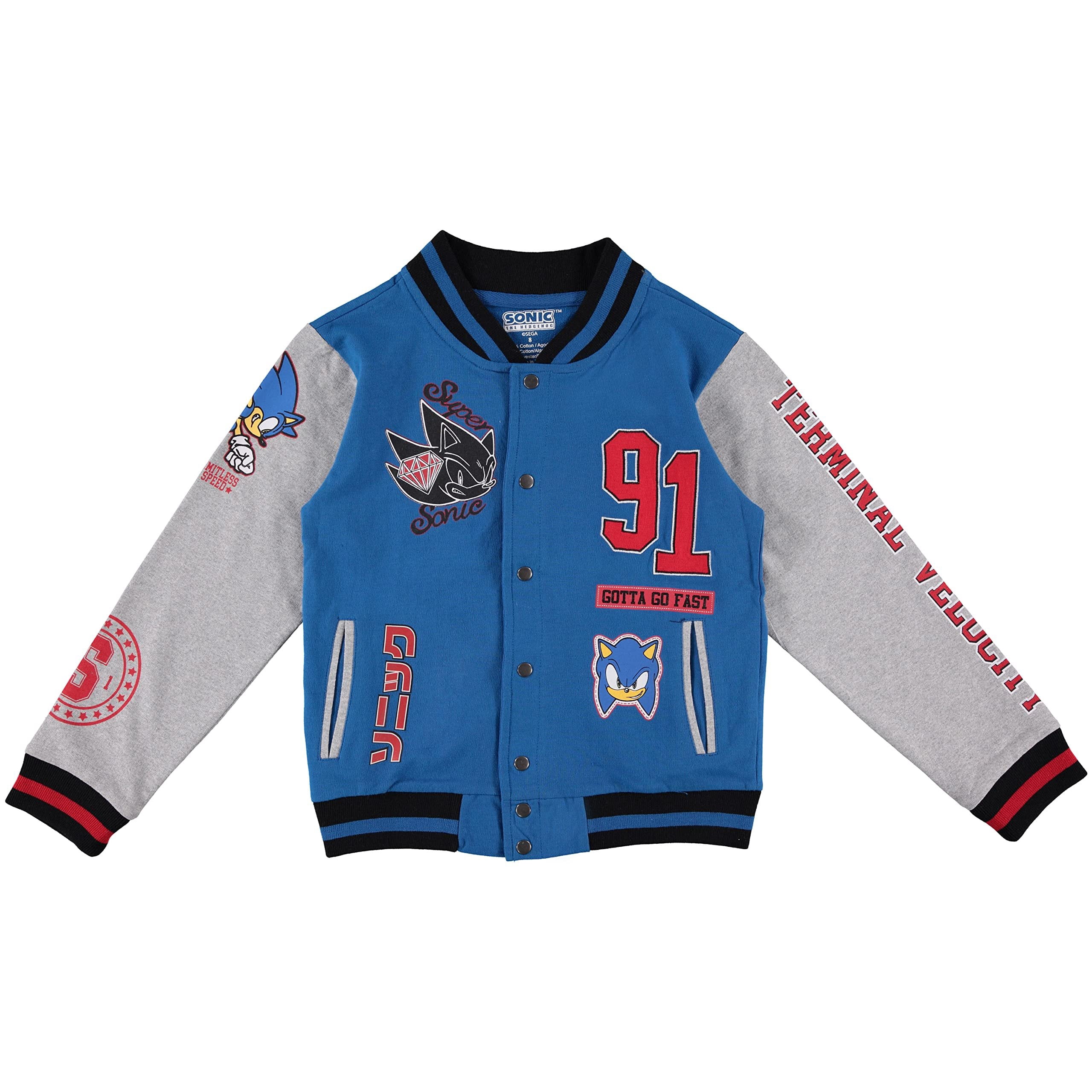 Sonic the Hedgehog Boys Varsity Jacket and Graphic T-Shirt Set, 2-Piece, Sizes 4-20