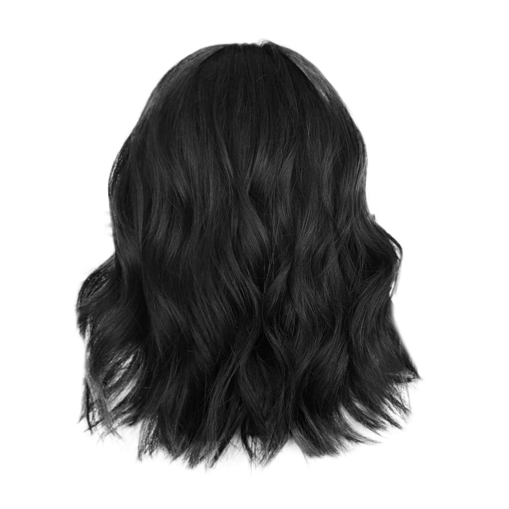 long wavy black wig