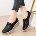 thumbnail image 5 of Women's Slip On Loafer Leather Comfort Casual Platform Shoes, 5 of 8