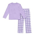 thumbnail image 6 of Gamivast 2 Piece Pajama Set for Women Long Sleeve Crew Neck Top and Tapered Pants Set Classic Plaid Pattern Breathable Soft Sleepwear Loungewear Set, 6 of 6