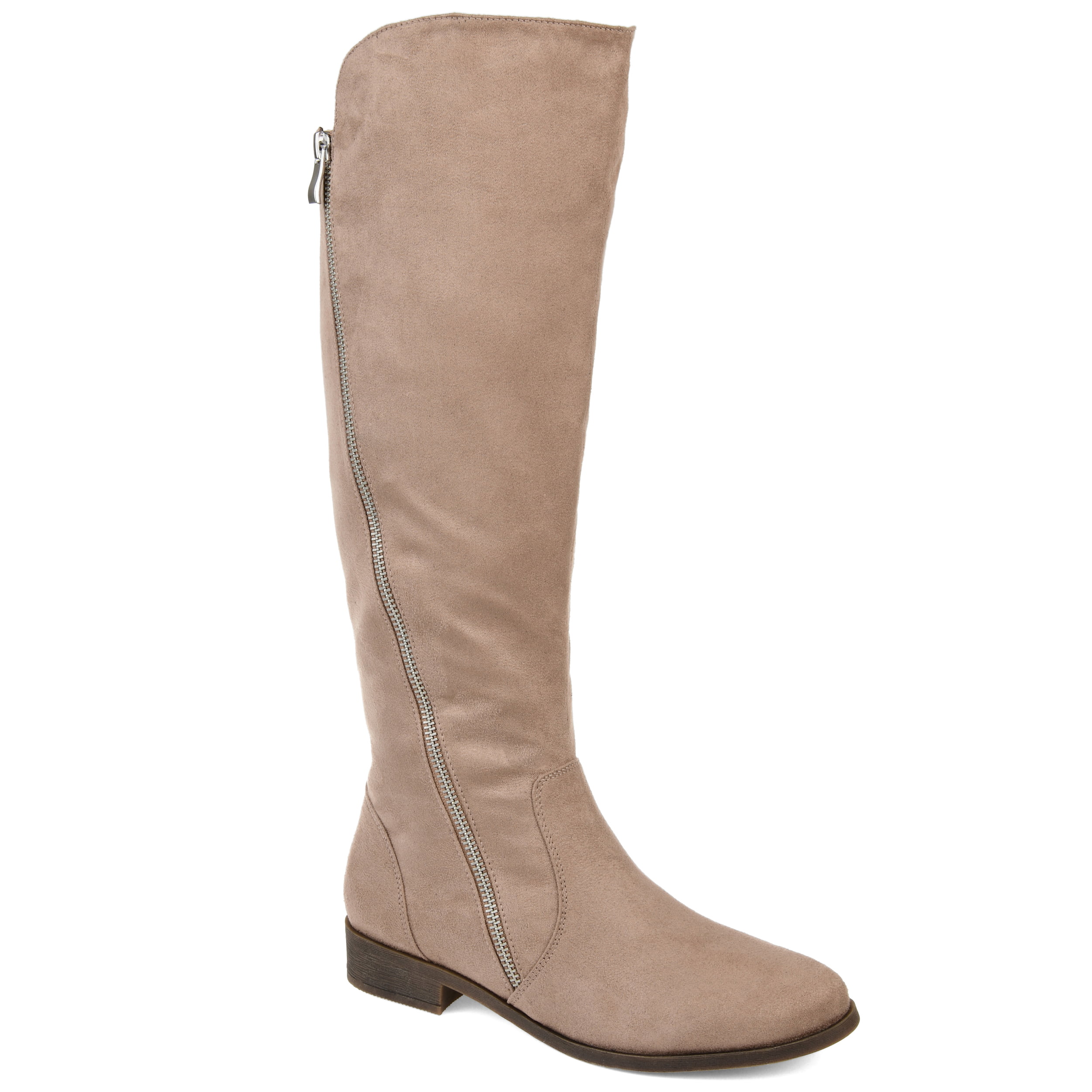 faux suede riding boots