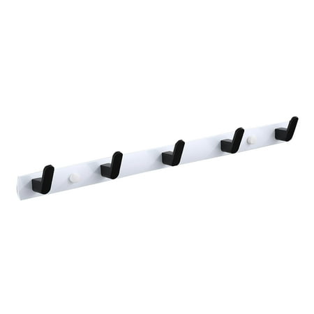 

Clothes And Hat Hook Wall Mounted Towel Hook Clothes Hook Bathroom Hardware Hat Hook Kitchen Hook White And Black 5 Hooks Jc3-Home1732