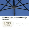 thumbnail image 5 of LAUSAINT HOME 11 FT Outdoor Patio Umbrella with Base, Aluminum Cantilever Umbrella with Crank, Navy Blue, 5 of 11