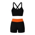 thumbnail image 6 of Women's Three Piece Tankini Swimsuit Set Beach Pool Swimwear Orange L, 6 of 9