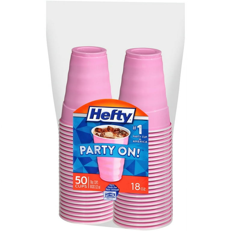 Hefty Disposable Party Cups 100 Pack 4 Carton Yellow Purple Red Teal  Assorted Bright Plastic Cold Drink Party - Office Depot