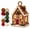 Gingerbread House, variant on Beginner-Friendly DIY Lighted Christmas Crochet Lantern Kit Collection | Nativity Scenery Ornament Set, Cardinal Snowman Angel Church, Handmade Yarn Tree Decor, Santa Bow (Cardinal)