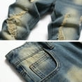 Skinny Fit Ripped Destroyed Distressed Stretch Slim Jeans Broek voor