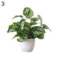 thumbnail image 4 of Bobasndm Artificial Potted Plants, Artificial Green Leaves with Natural Stone and Cement Pot, Fake Plants for Indoor and Room Decoration, 4 of 9