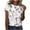 Gray, variant on ICHUANYI Women's Fashion Summer Floral Print Regular Tops Short Sleeves Round Neck T Shirt