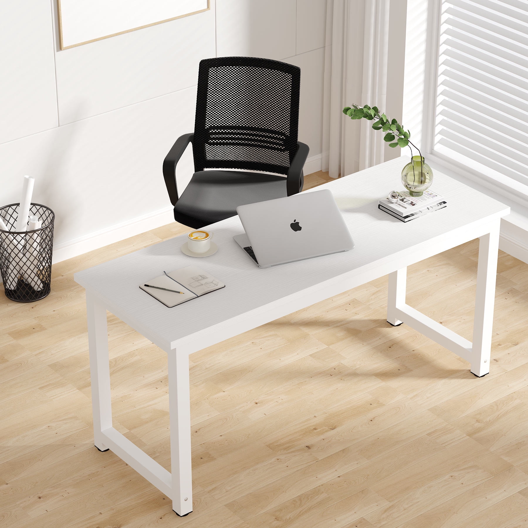 Halter Folding Computer Desk Writing & Study Table 63" White 