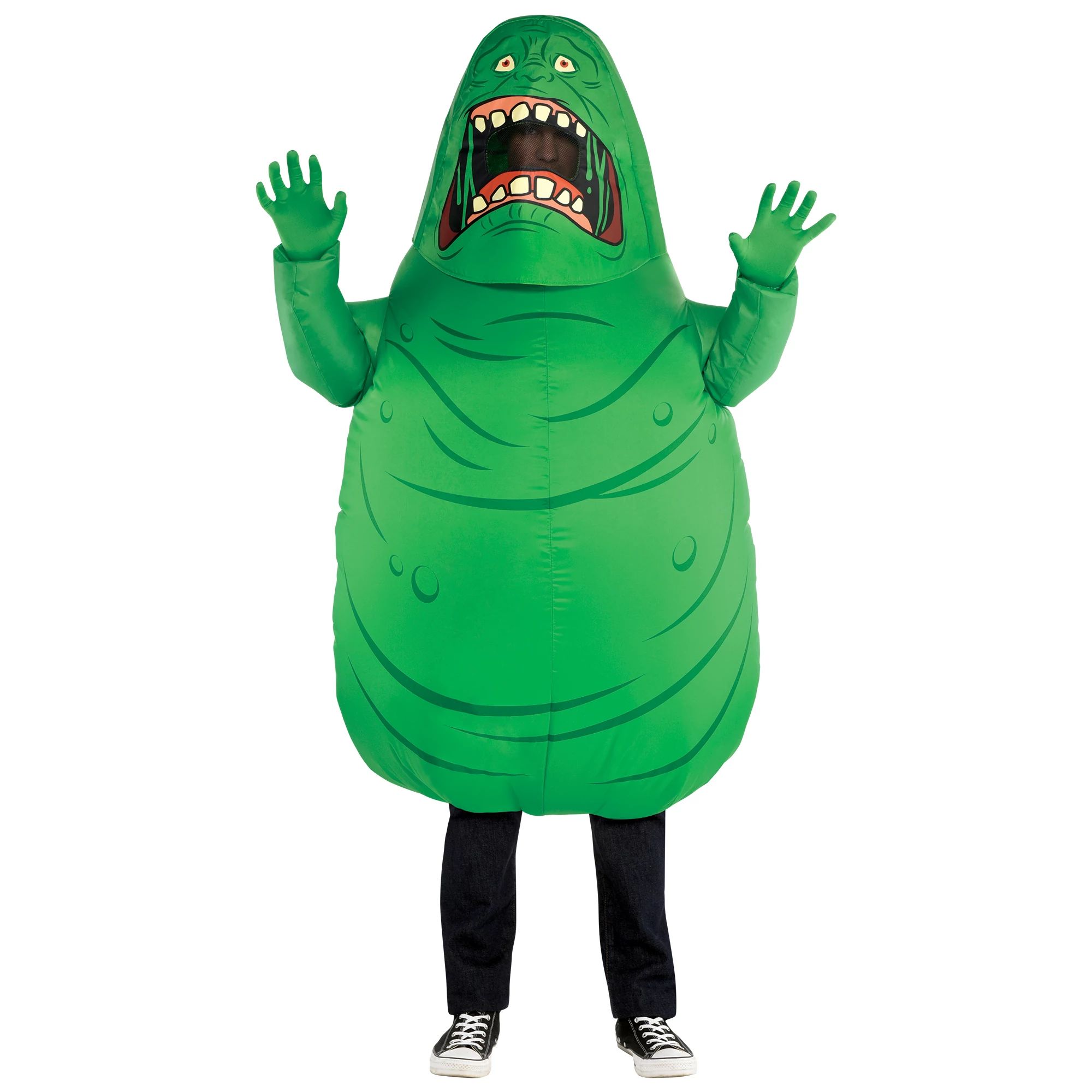 Slimer Inflatable Ghostbusters Green Costume Adult