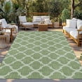 thumbnail image 2 of Green Moroccan Outdoor Rug 3x5 Ft - Reversible Patio Rug Outdoor Camping Rugs, Morocco Boho Ethnic Abstract Geometric Washable Indoor Outdoor Area Rugs, Non-Slip Outdoor Carpet Runner for Deck/Porch, 2 of 8