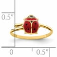 thumbnail image 3 of 14K Yellow Gold Polished Enameled Ladybug Adjustable Ring Made In Italy -Jewelry By Sweet Pea, 3 of 6