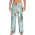thumbnail image 2 of Kdxio Christmas Winter Animals Print Men's Sleep Pajama Pant Lounge Pants with Pockets, 2 of 8