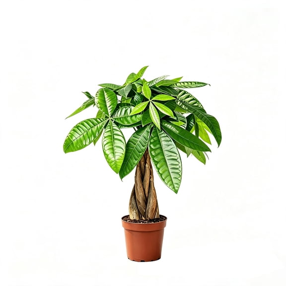 Artificial Money Tree Pachira Aquatica, Pre‑Potted Faux Plant for Indoor Home Decor