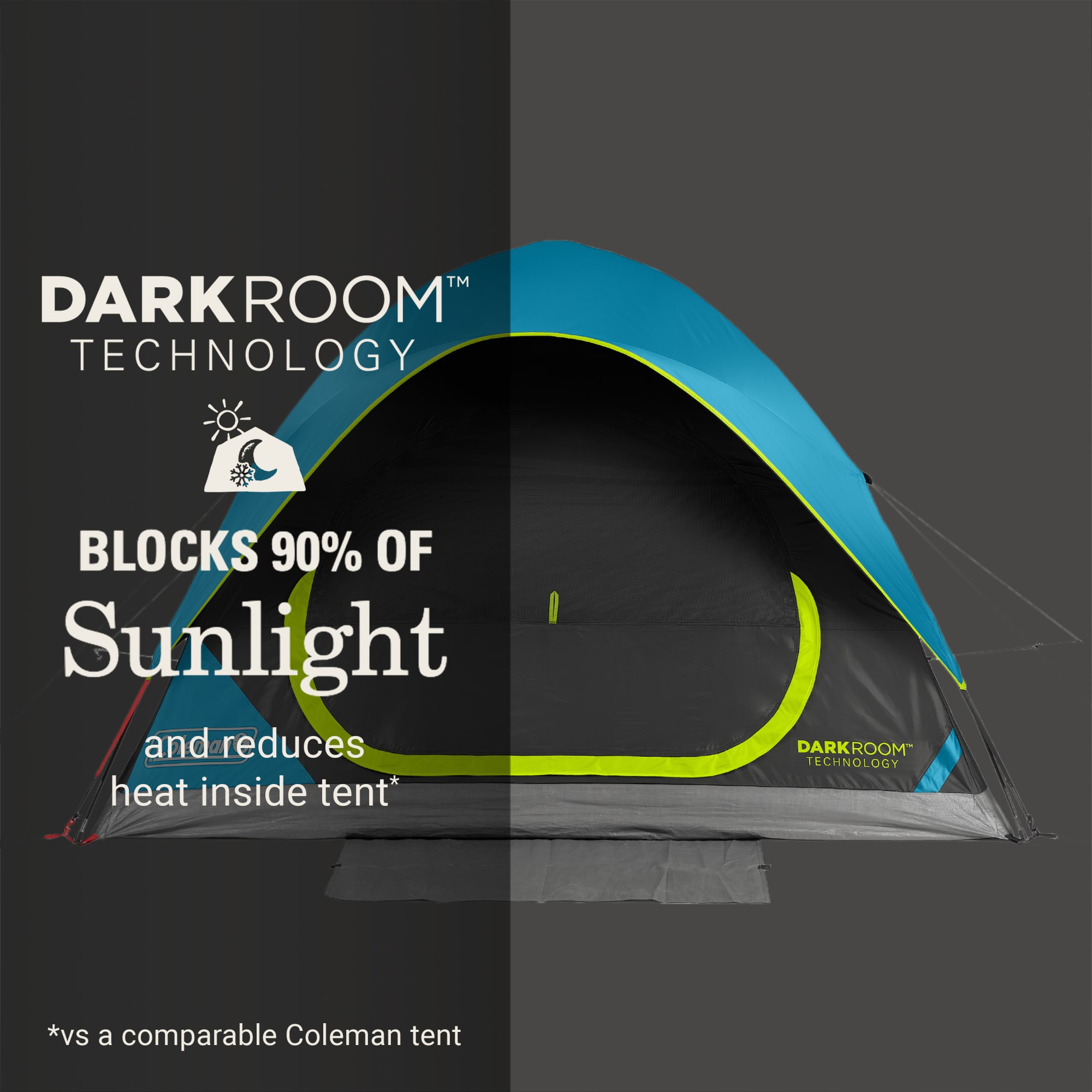Coleman 4-Person Dark Room Stardome Tent with LED Light photo 3