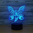 thumbnail image 5 of Optical Illusion 3D Butterfly Night Light Illusion Lamp 7 Colors Change LED Touch Switch USB Power Kids Toys Decor Decorations Table Lamp Children Christmas Valentines Birthday Gift, 5 of 5