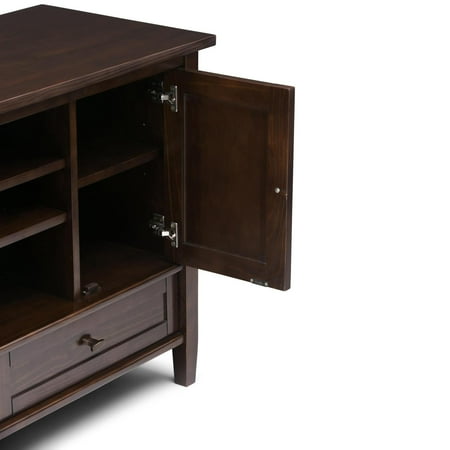 Simpli Home - Warm Shaker TV Cabinet for Most TVs Up to 52" - Honey Brown