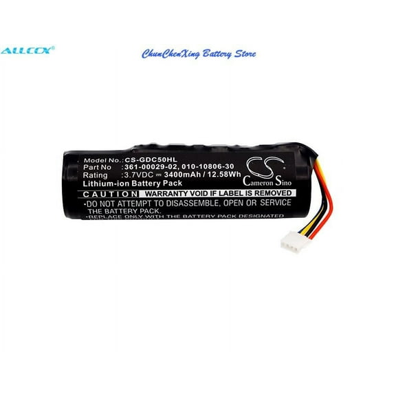 ALLCCX 3400mAh Battery 361-00029-02 for Garmin Alpha 100, DC50, GAA002, GAA003, GAA004, T5, TT10, TT10 Dog Device, TT15