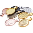thumbnail image 5 of 48pcs Bezel Pendant Blanks Set, 24pcs 6 Colors Oval Pendant Trays Bezel Blanks with 24pcs Glass Cabochons Clear Dome Tiles for DIY Bracelet Necklace Jewelry Crafts Making, 5 of 7