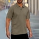 thumbnail image 2 of Camisetas de Manga Larga para Hombre Algodón Turndown Pullover Sólido Camiseta de Fitness, Mangas Cortas Deportes Y Blusa Casual, 2 of 7