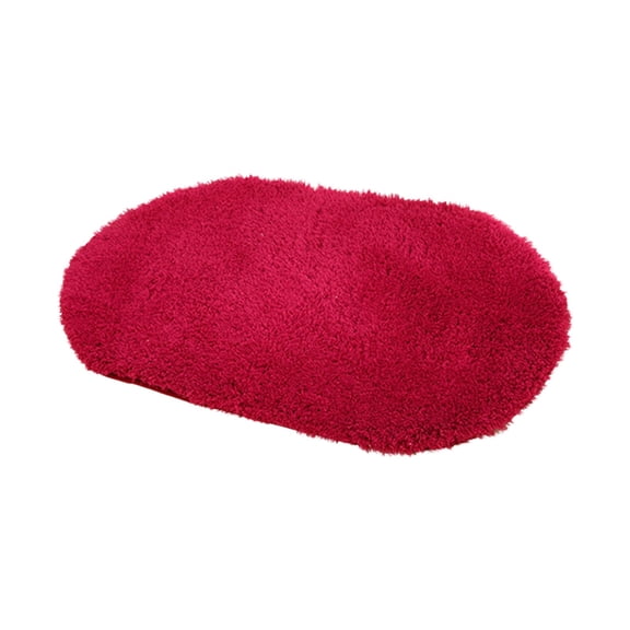 Soft Oval Carpet Floor Mat 16x24 Inch Absorbent Non Slip Washable Shaggy Area Rug for Bedroom Living Room Bathroom Entrance Home Decor, Burgundy 40*60 Carpet *1