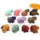 thumbnail image 5 of Estatua de elefante de la suerte de 1,5 pulgadas, Aventurina verde, amatista, piedra de cristal de cuarzo, estatuilla de Feng Shui de la fortuna, animales, decoración artesanal de chakras, 5 of 5