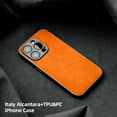 thumbnail image 2 of Alfanxi for iPhone 15 Pro Case, Alcantara Phone Case Compatible with Mag-Safe Wireless Charging Designed for iPhone 15 Pro-Orange, 2 of 7