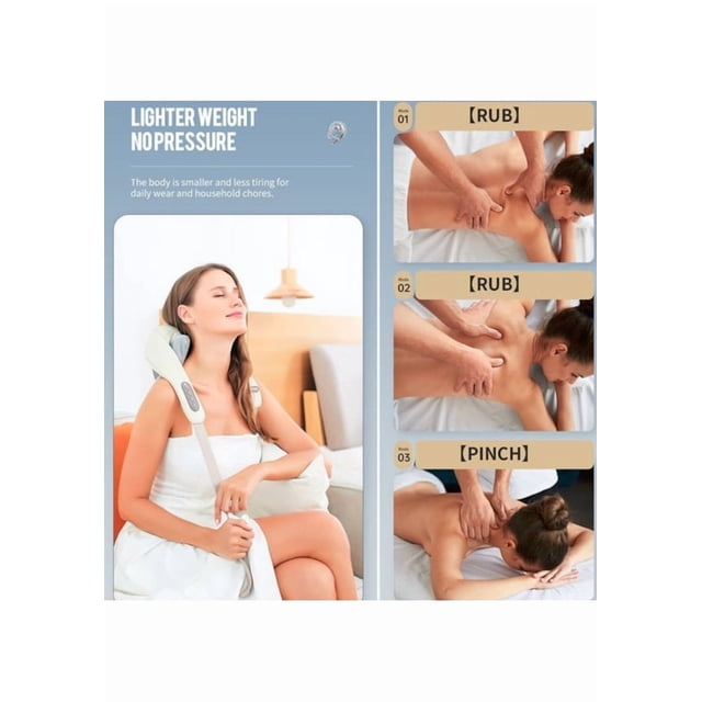 Home Trapezius Relief Massager - Electric Kneading Cervical & Shoulder Therapy Shawl, Ergonomic Design for Neck Tension Alleviation, Soothing Deep Tissue Massage Device for Stress Relief and Muscle