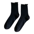 thumbnail image 5 of Eoperou Cotton Crew Socks for Women Thin Mesh Comfort Breathable Mid-calf Socks Above Ankle Crew Socks for Spring Summer, 5 of 8