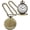 bronze-Ar, variant on Minzimin Smooth Pocket Watch Alloy Steel Quartz Roman/Arabic Numerals with 37cm Chain for Father's Day Xmas Best Gifts